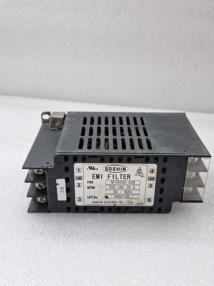 SOSHIN NF3030C-SVB EMI FILTER 500 VAC 30A 50/60Hz